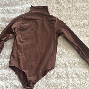 SKIMS Chocolate Long Sleeve Bodysuit